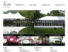 Tablet Screenshot of alanpartyrentals.com